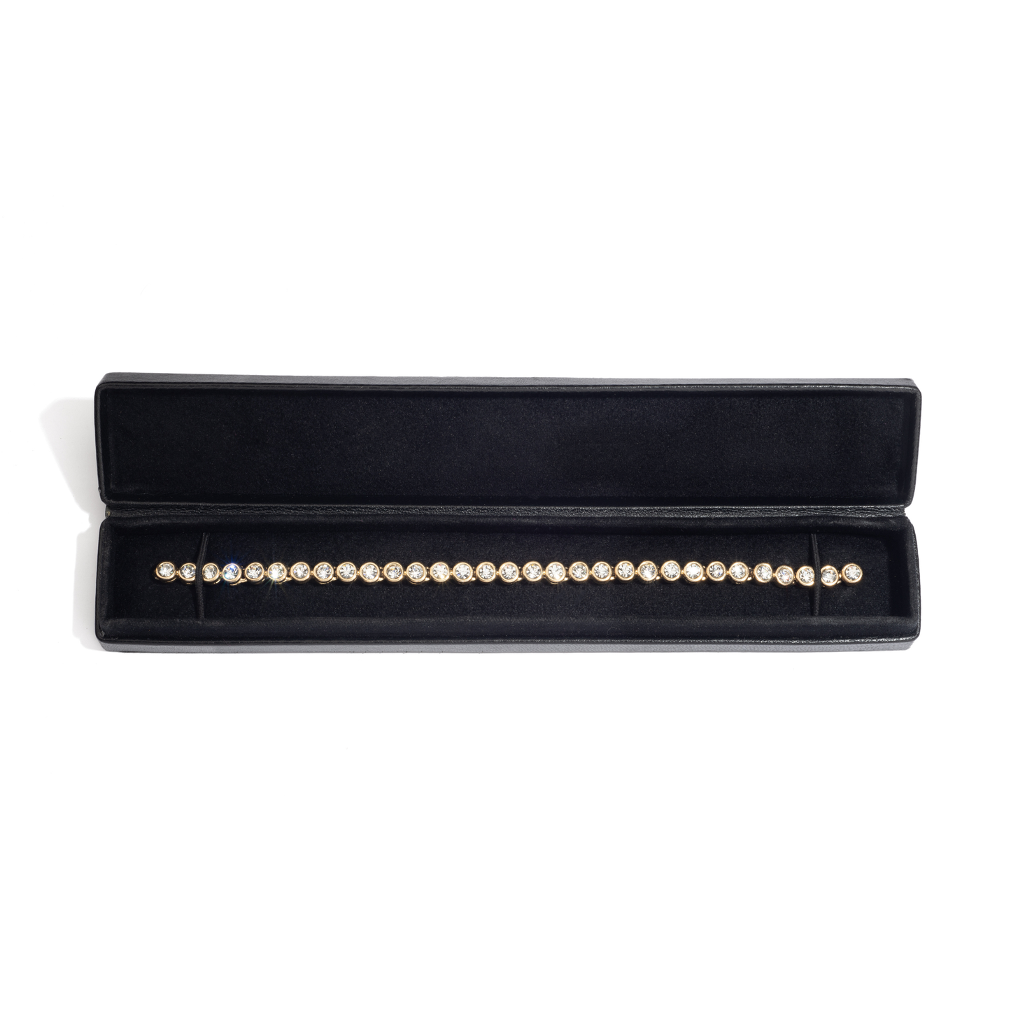 Black Leather Bracelet Box - Pack of 5