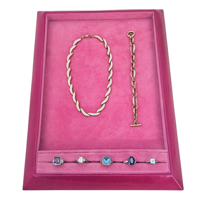 Fuchsia Rectangular Anglo Style Display Tray - Pack of 1