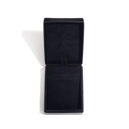 Black Leather Earring Box  (7×9×3 cm) - Pack of 5