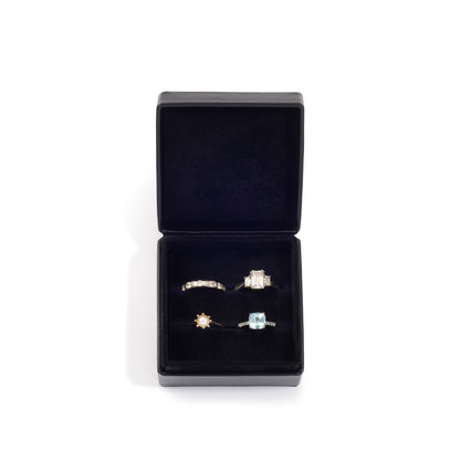 Black Leather Universal Box 7 -  (7×7×4 cm) - Pack of 5