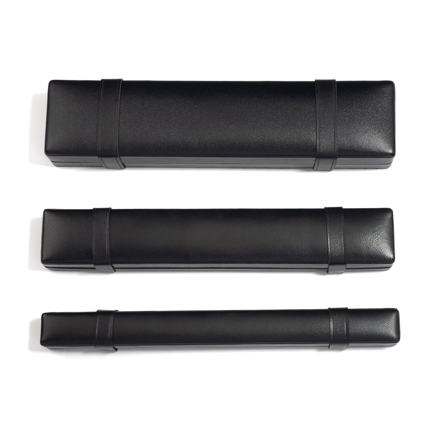 Black Leather Bracelet Box - Pack of 5