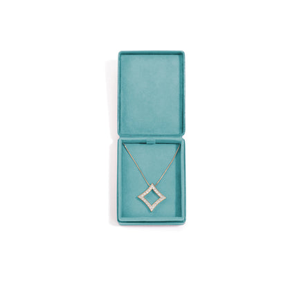 Aqua Leather Earring Box (7×9×3 cm) - Pack of 5