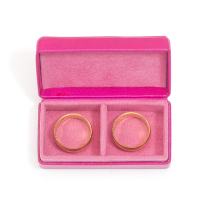 Fuchsia Wedding Ring Box with Partition - Pack of 5