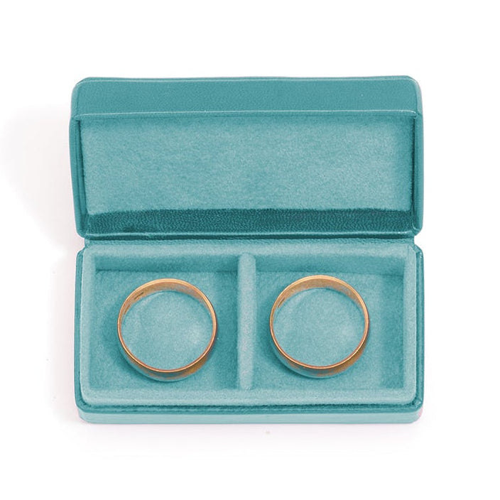 Aqua Wedding Ring Box with Partition - Pack of 5