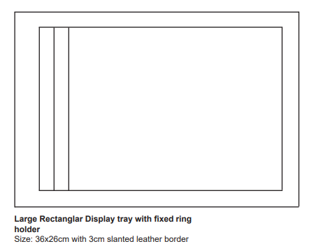 Black Rectangular Anglo Style Display Tray - Pack of 1
