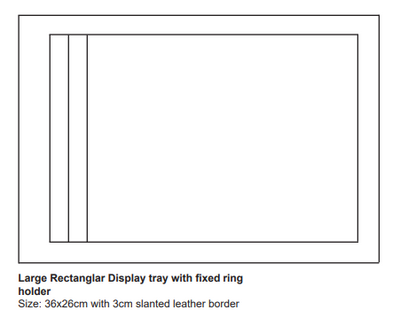 Black Rectangular Anglo Style Display Tray - Pack of 1