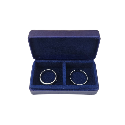 Wedding Ring Box with Partition (7x3.5x2 cm) - Royal Blue - Pack of 5
