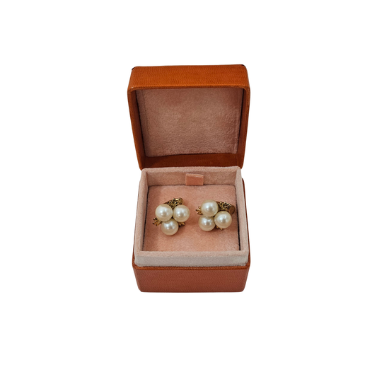 Leather Ring Box (5x5x4 cm) - Orange - Pack of 5